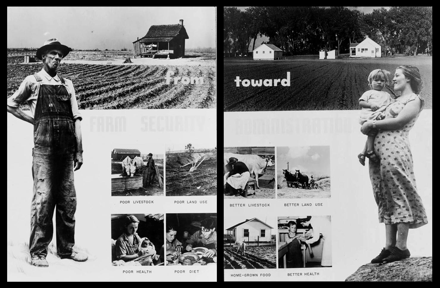 Images from a Farm Security Administration exhibit. (Credit: The Library of Congress)