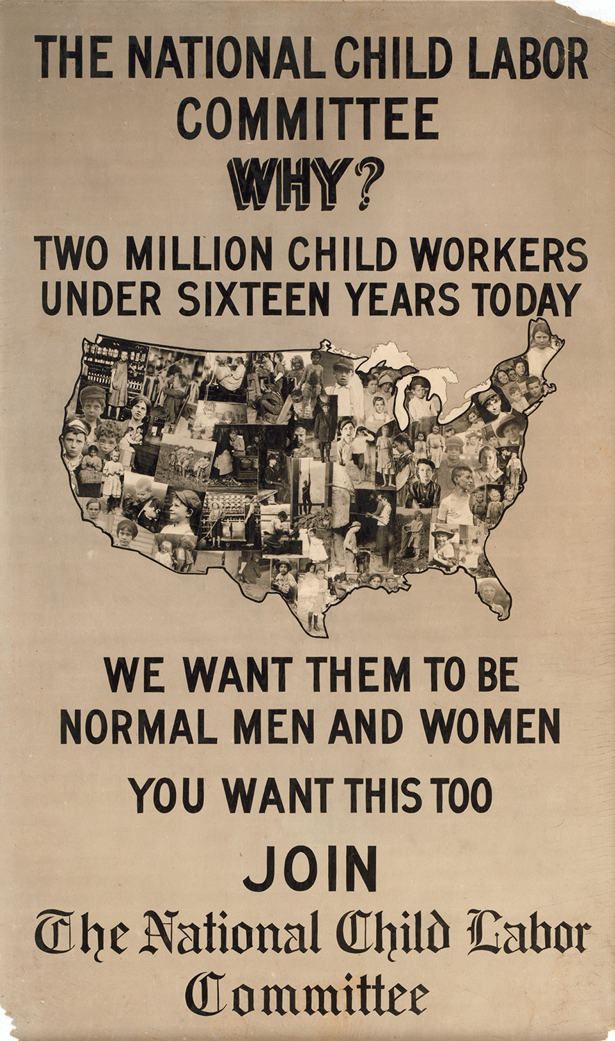 Poster for the National Child Labor Committee, circa 1913. (Credit: Universal History Archive / UIG / Getty Images)