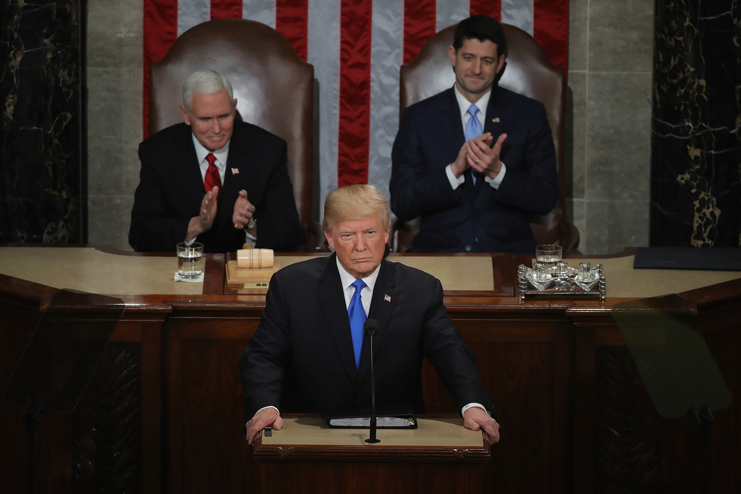 President Donald J. Trump delivering his first State of the Union address, January 30, 2018 in Washington, DC. (Credit: Chip Somodevilla/Getty Images)