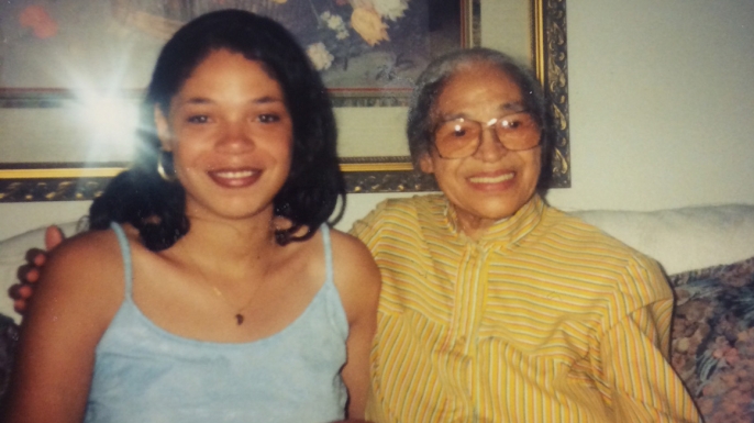 Rosa Parks with her niece, Urana McCauley. (Image courtesy of Urana McCauley)