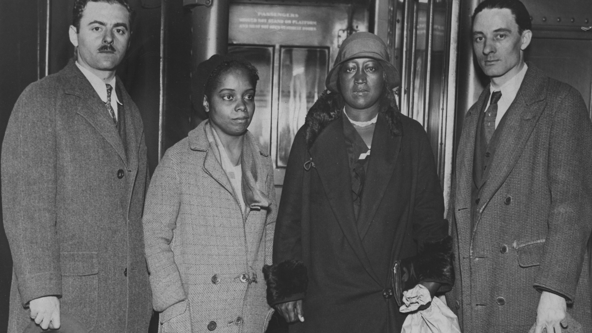 Communist Party members with the mother of Haywood Patterson, Janie Patterson (right), 1931. (Credit: Afro American Newspapers/Gado/Getty Images)