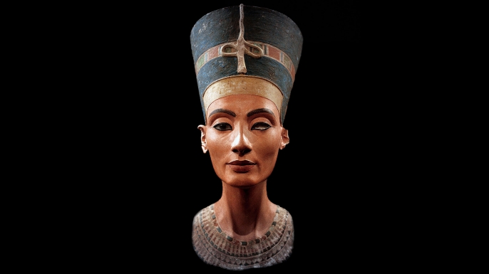 Bust of Nefertiti, Great Royal Wife to the Egyptian Pharaoh Akhenaten. (Credit: Photo12/UIG via Getty Images)